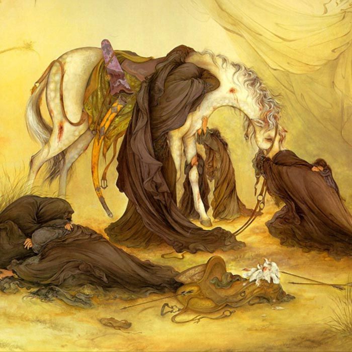 پوستر اسب امام حسین و حرم