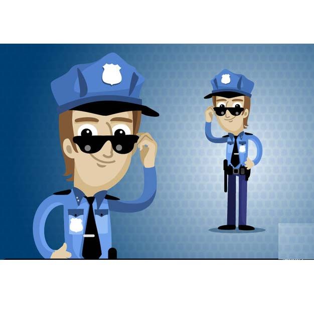وکتور کارتونی پلیس policeman cartoon character