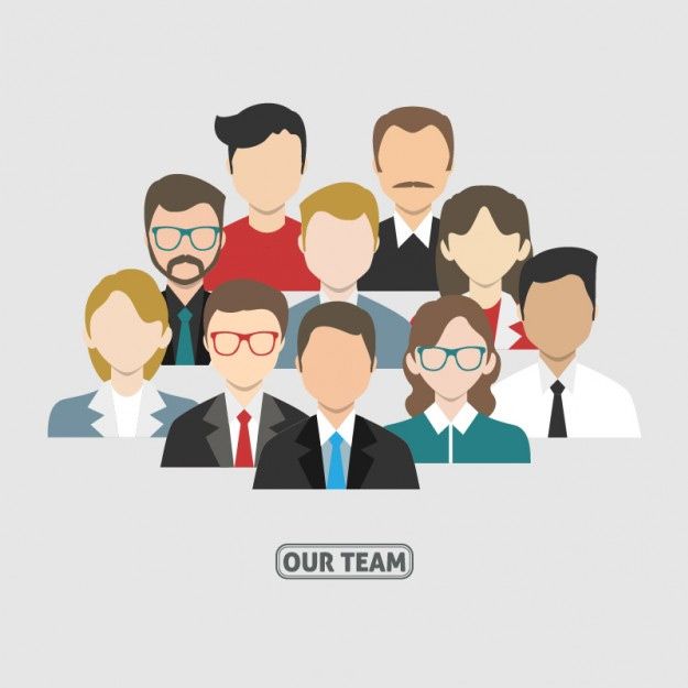 وکتور آواتار تیم تجاری   business team avatars
