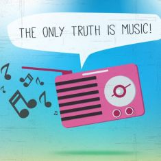 وکتور رادیوی موزیکال the only truth is music vector