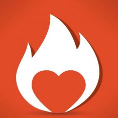 وکتور آتش و قلب fire heart vector graphic