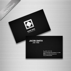 وکتور کارت ویزیت مشکی black business card template