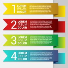 وکتور بنر colorful origami banner templates
