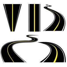 دانلود مجموعه طرح های جاده آسفالت ، بزرگراه و خیابان Roads vector collection