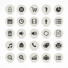 مجموعه ایکون تکنولوژی multimedia simple icons set
