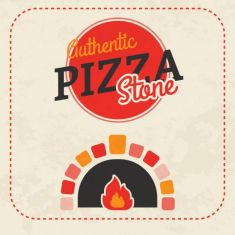 وکتور پیتزای تنوری pizza stone vector