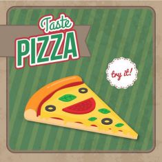 وکتور تکه پیتزا pizza slice free vector