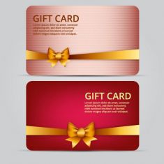 وکتور کارت هدیه قرمز gift card template