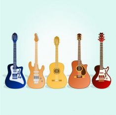 وکتور گیتار آزاد guitars free vector pack