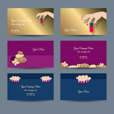 وکتور کارت ویزیت آرایشگاه زنانه manicure company card templates