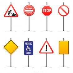 وکتور نشانه های راه و گرافیک road signs vector graphics