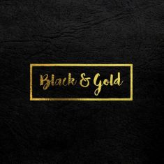 موکاپ لوگوی طلایی در برگه سیاه gold logo mock up on black leather