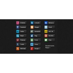 دکمه شبکه های اجتماعی buttons psd share buttons social icons social