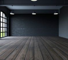 تصویر اتاق تاریک با کف چوبی