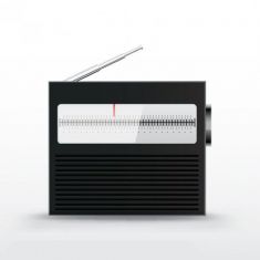 وکتور رادیوی موج دار قدیمی vintage radio device vector