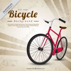 وکتور پس زمینه با دوچرخه کلاسیک abstract background with a classic bicycle