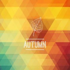 وکتور پس زمینه رنگی autumn polygonal background