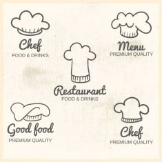 وکتور لوگوی آشپزی chef hats logos