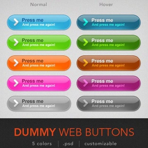 دکمه وب glassy colorful web buttons set 