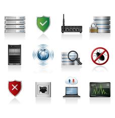 وکتور مجموعه آیکون ابزار اینترنت