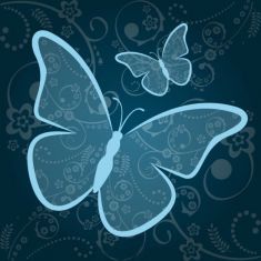 وکتورپروانه با طرح اسلیمی butterflies vector free download 