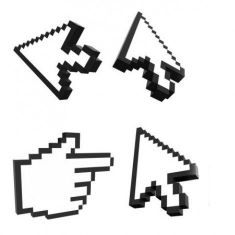 مکان نمای سه بعدی three dimensional arrow gesture icon