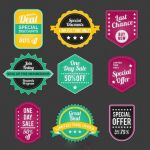 وکتور لیبل vintage sales badges