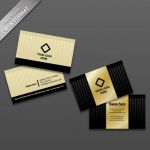 وکتور کارت ویزیت طلایی ready to print business card template